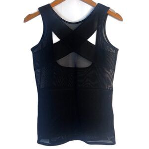 Kymar Black Sleeveless Shapewear Tank Top Undershirt Low Back Size Large